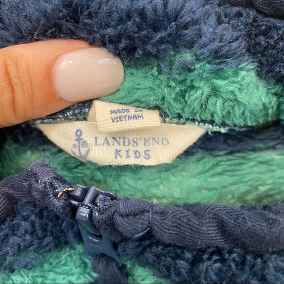 Lands End Kid Super Plush 1/4 Zip Jacket Size 7 - Picture 8 of 10
